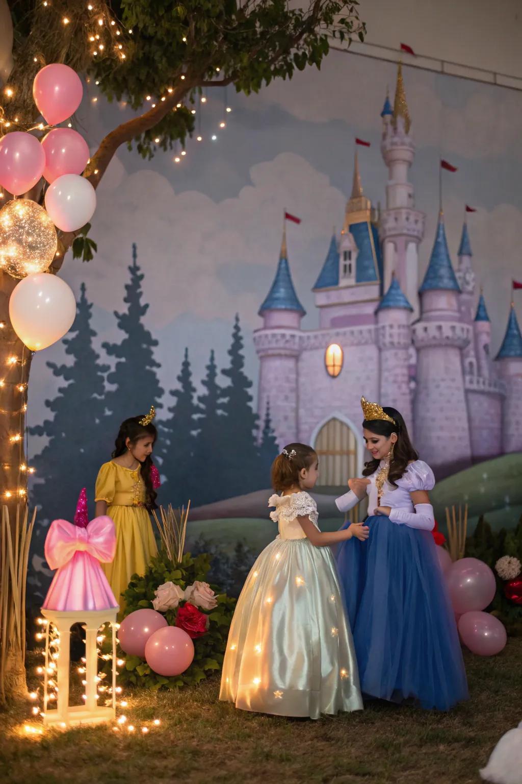 Fairytale-themed celebration featuring enchanting elements.