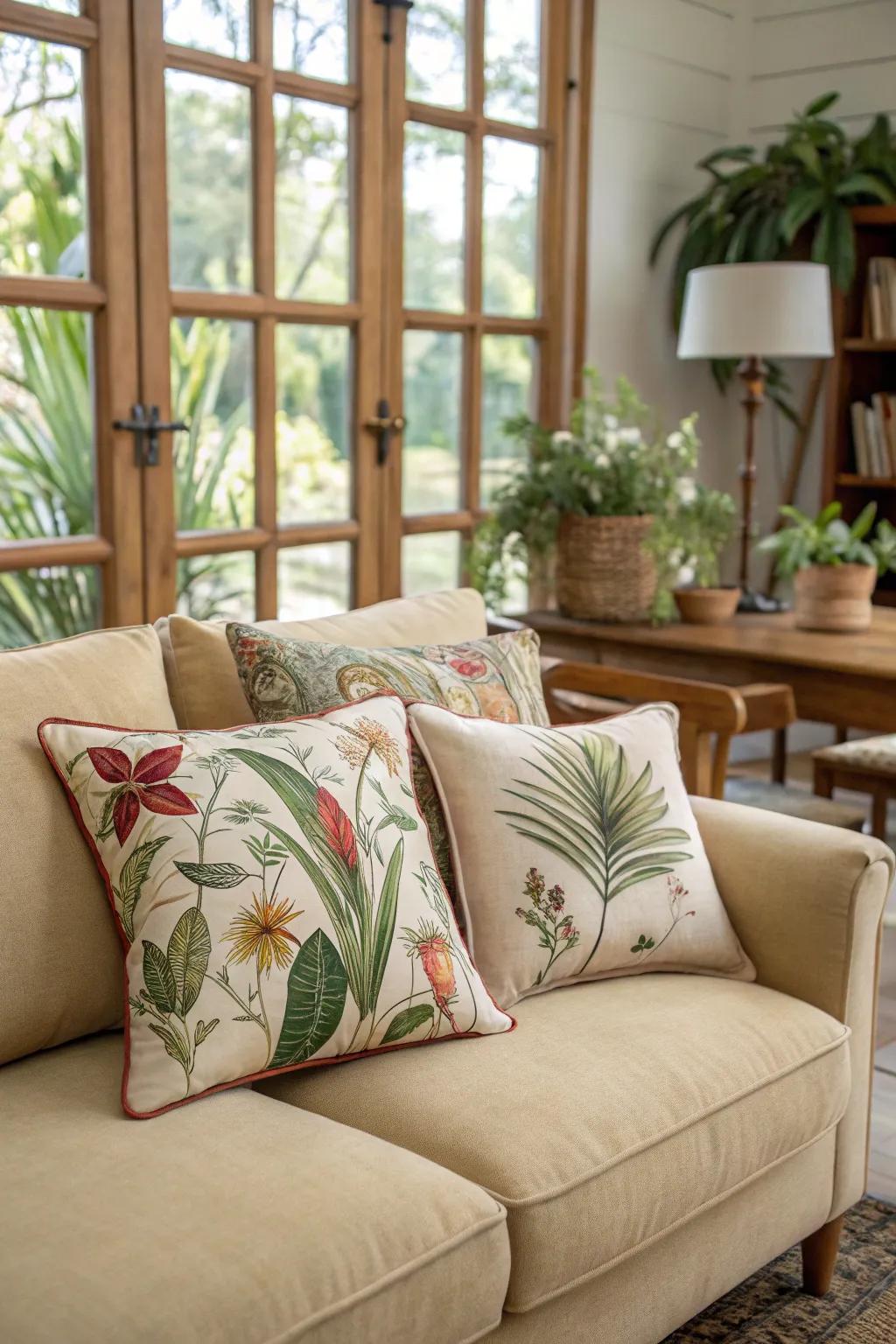 Botanical prints add a revitalizing and serene vibe to your decor.