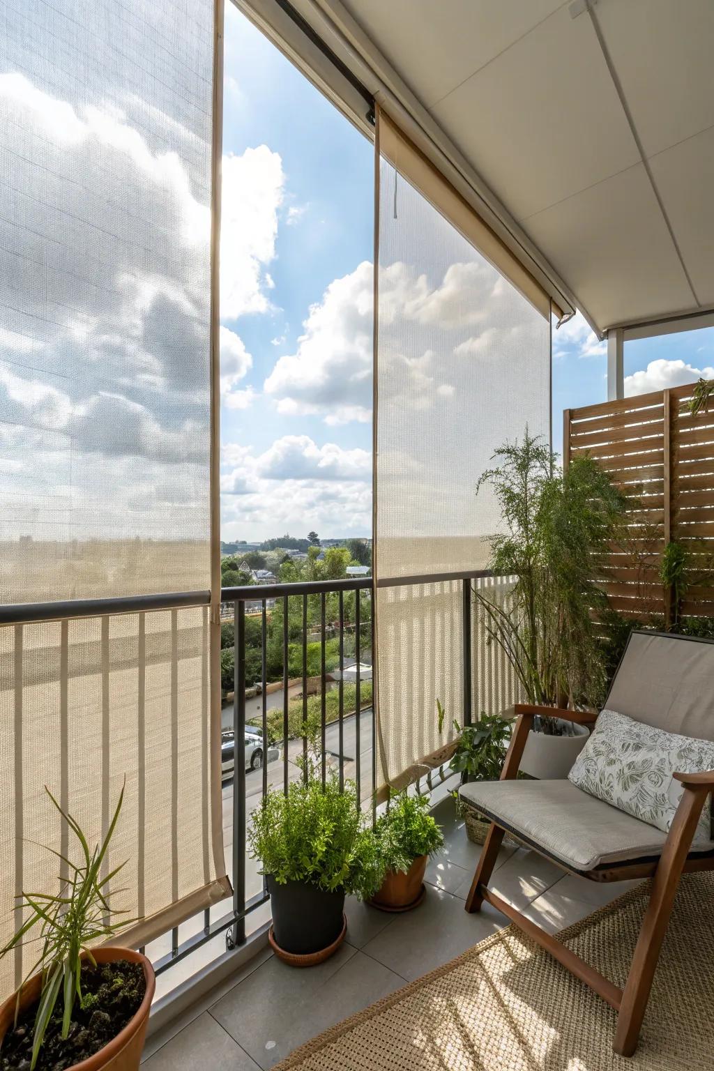 Forge a snug retreat with a fashionable privacy screen.