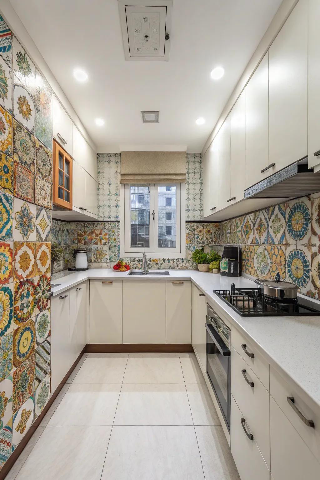 An eye-catching backdrop can inject color and character into your kitchen.
