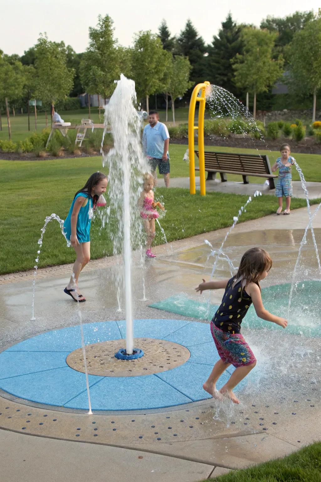 Interactive splash zones deliver fun and invigoration.