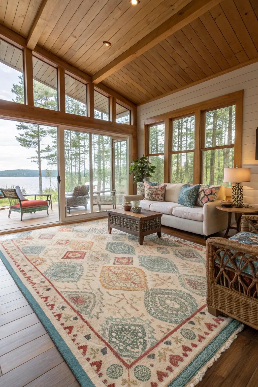 Easy-care rugs combine practicality with style.