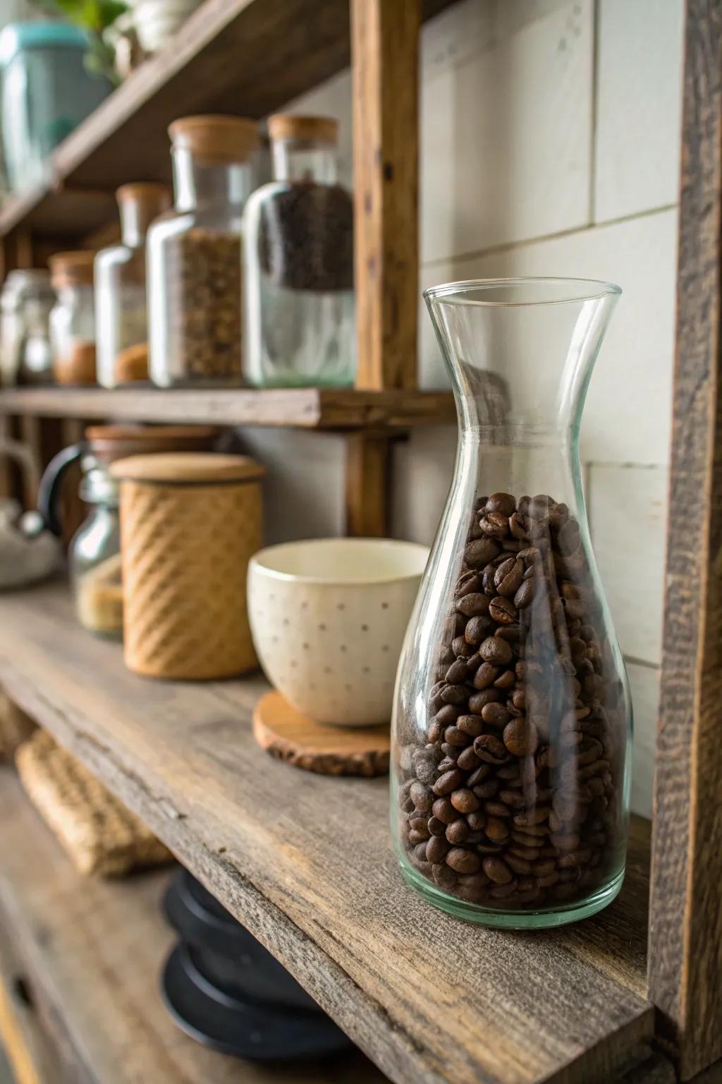 Delight in a rich fragrance using coffee beans as fillers.
