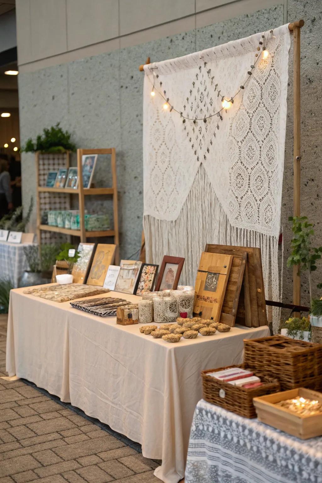 Textured backdrops contribute depth and enhance the aesthetic appeal of your display.