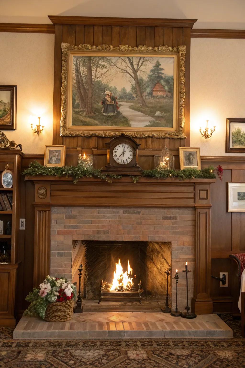 A standout artwork fashions a captivating focal emphasis.