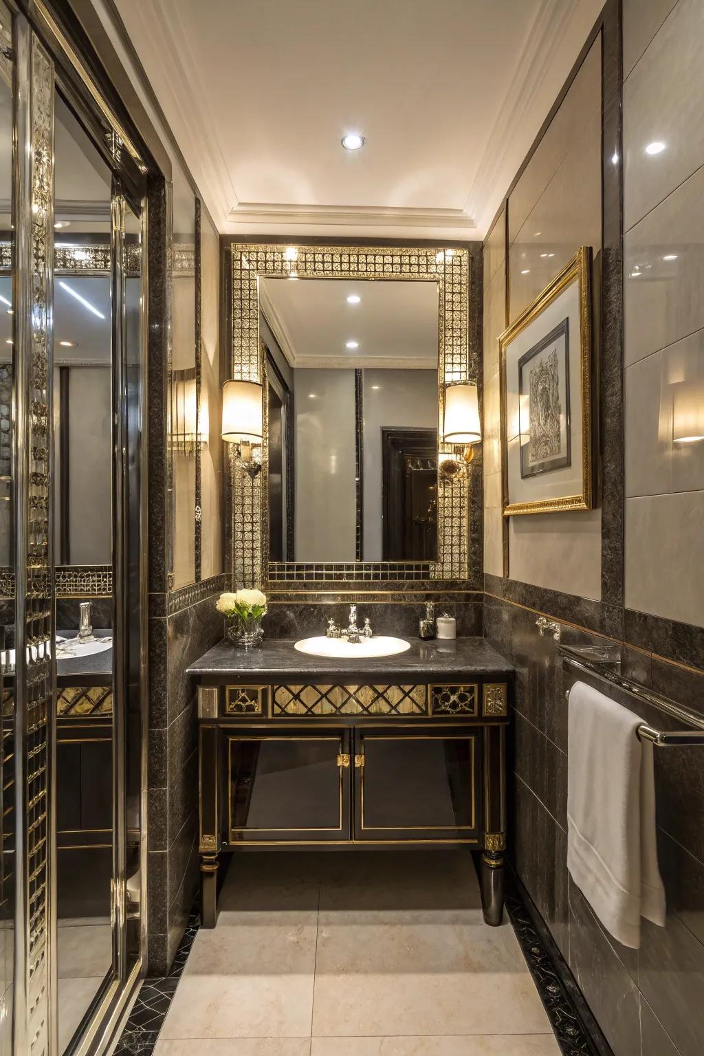 Illumination and capacious sensation through reflective boards.