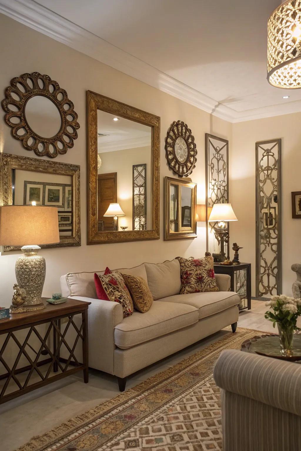 Reflective art cultivates a perception of spaciousness and radiance.
