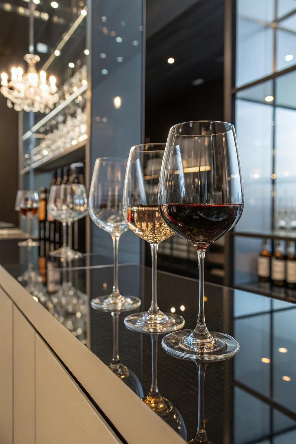 A reflected background injecting depth and sparkle.