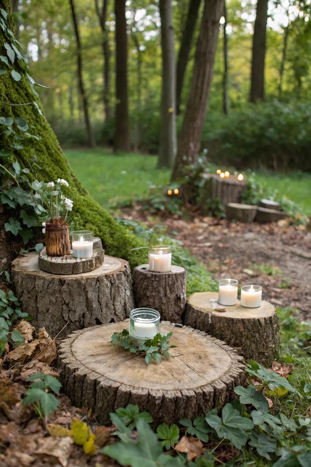 Timber fragment pieces bring the essence of the woodland to your decorations.