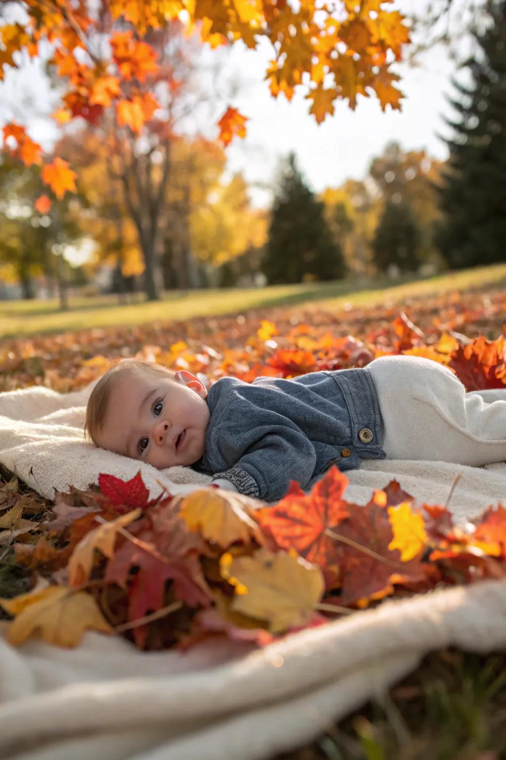 A seasonal motif injects timely charm into your baby's images.
