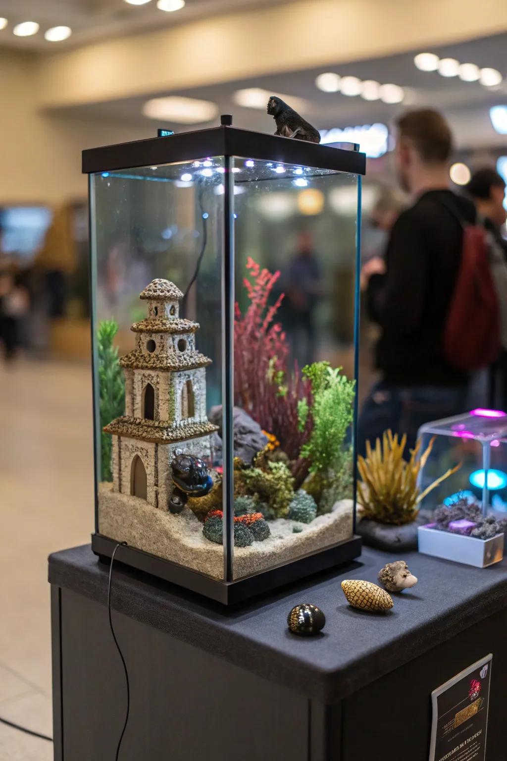 Transform your aquarium into an underwater art gallery.
