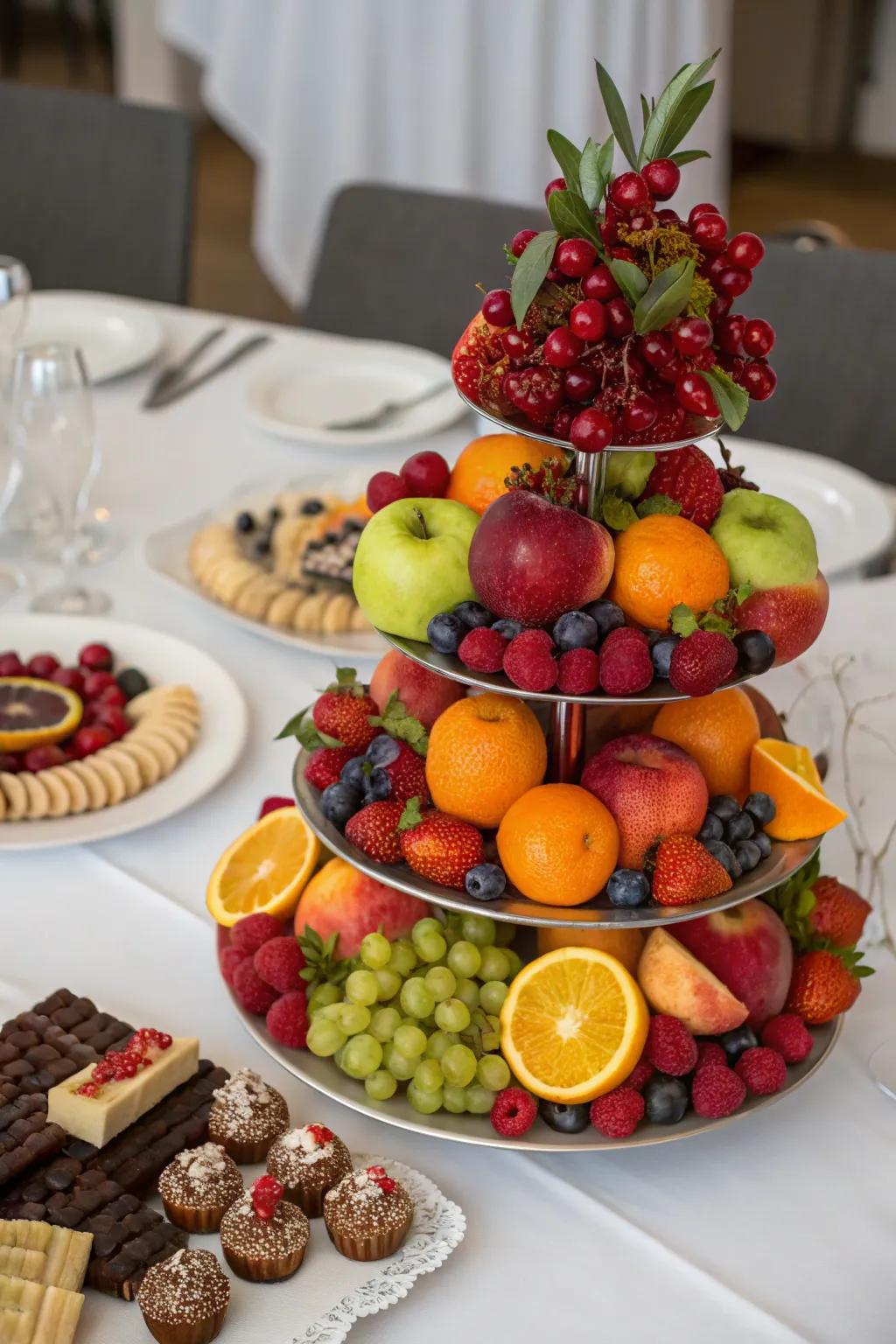 Edible centerpieces please both the eyes and the taste buds.
