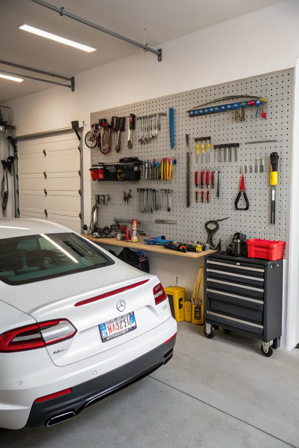 Having a tool panel helps customize the storage space.