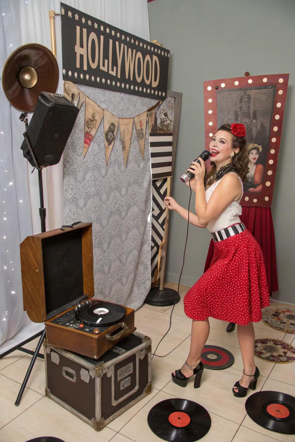 Record fun times by using a pin-up-themed image corner.