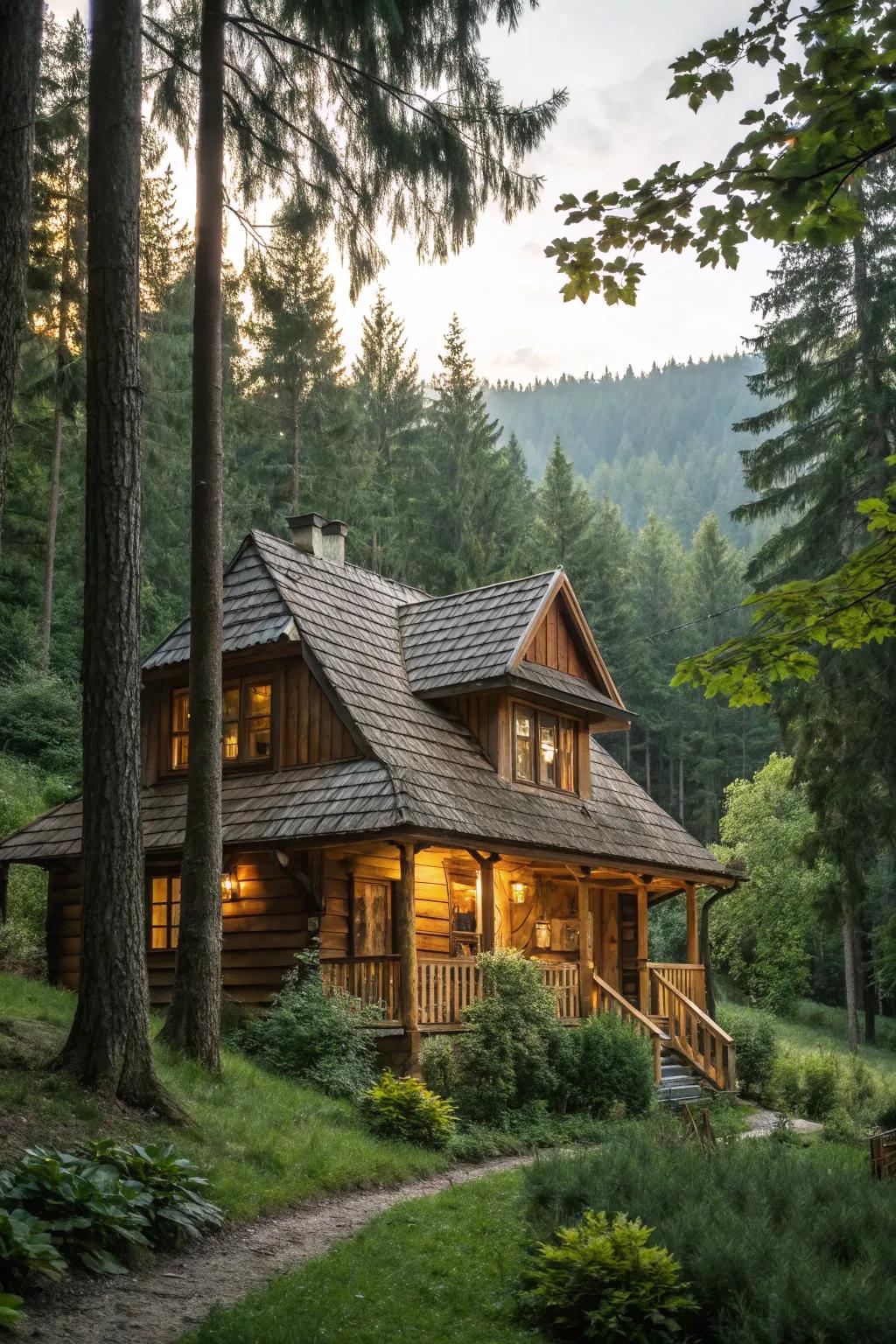 Wood shingles imbue houses with rustic elegance and natural magnetism.