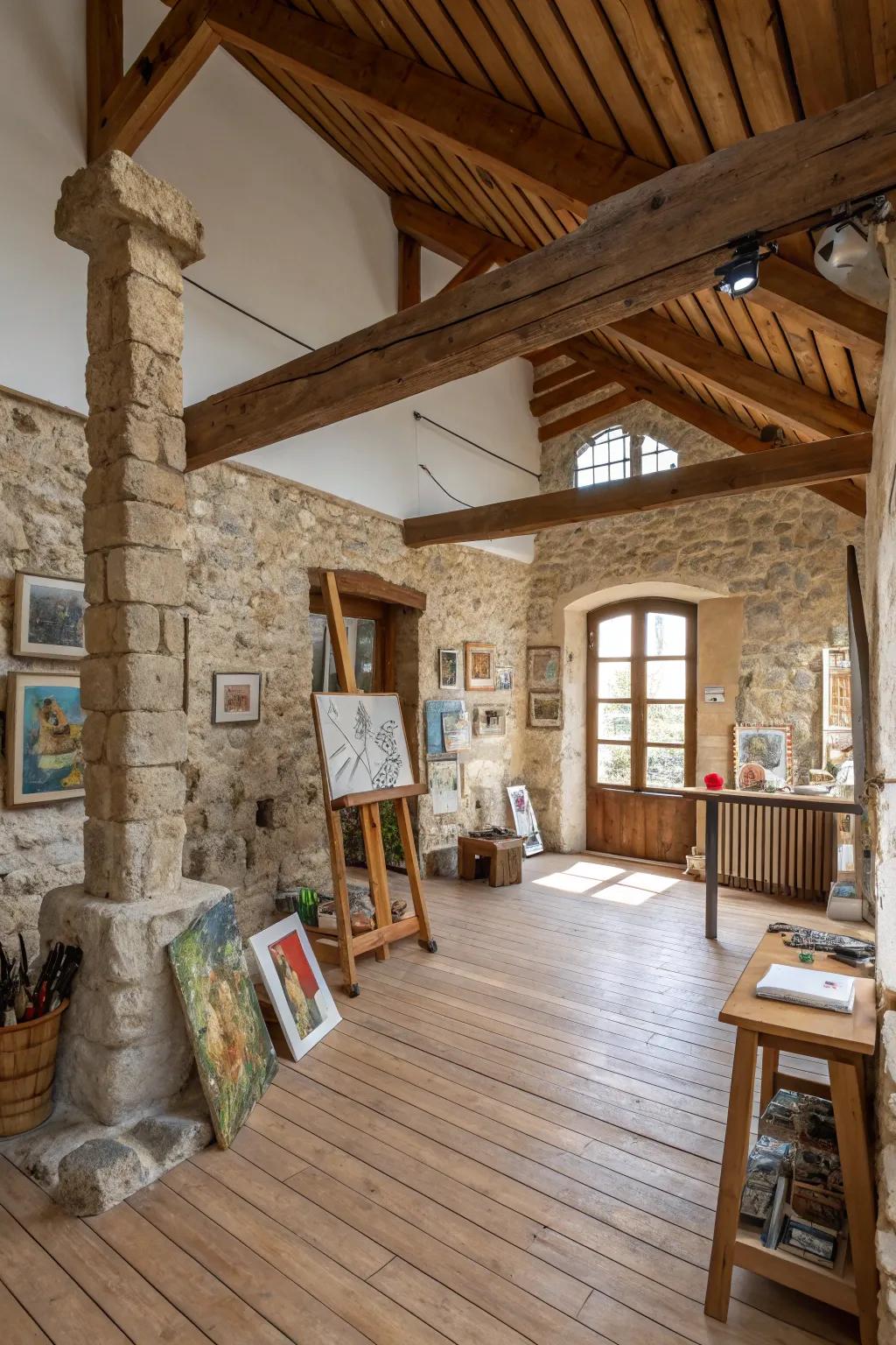 Nature's touch inside your studio.