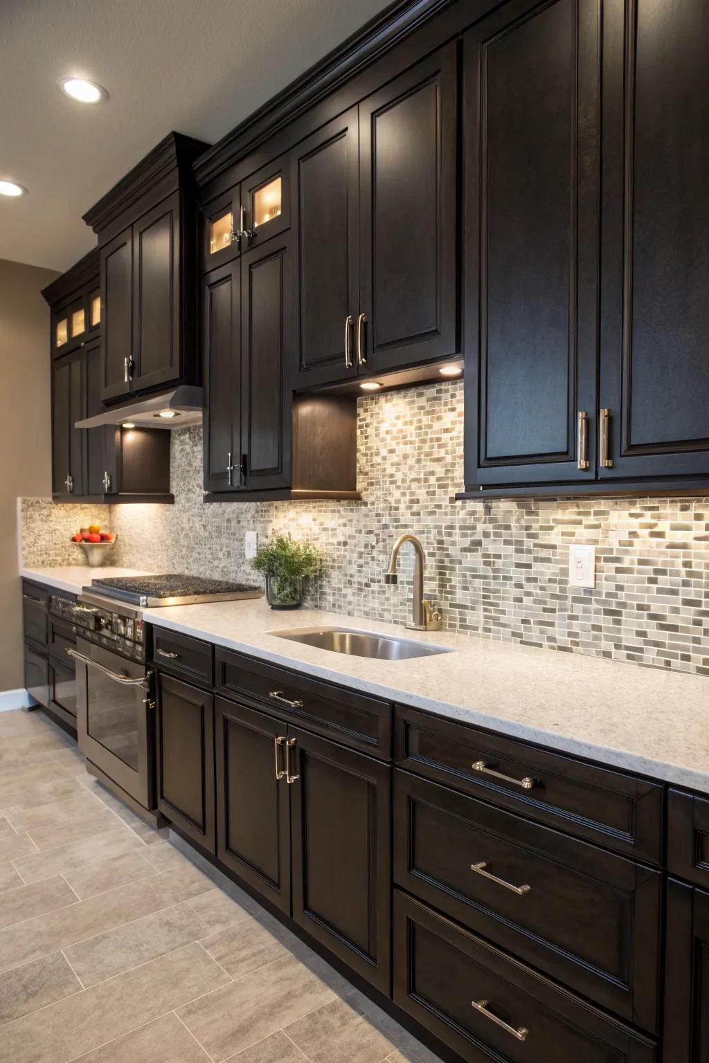 Unique style using a mixed combination of materials.