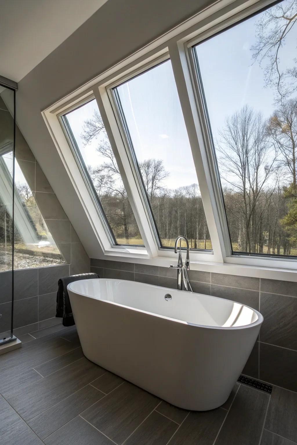 Corner-fixed windows offer unique lighting angles.