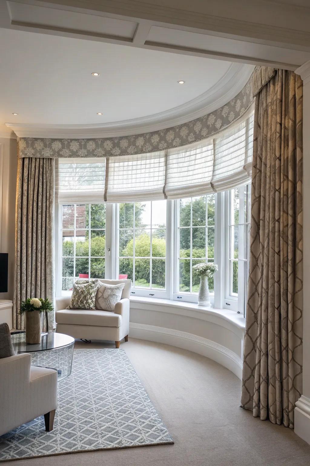 Ring top window coverings give a modern touch.