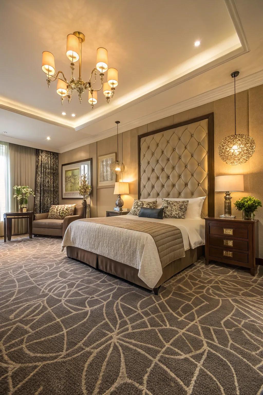 Textured carpets enrich your bedroom with dimension and interest.