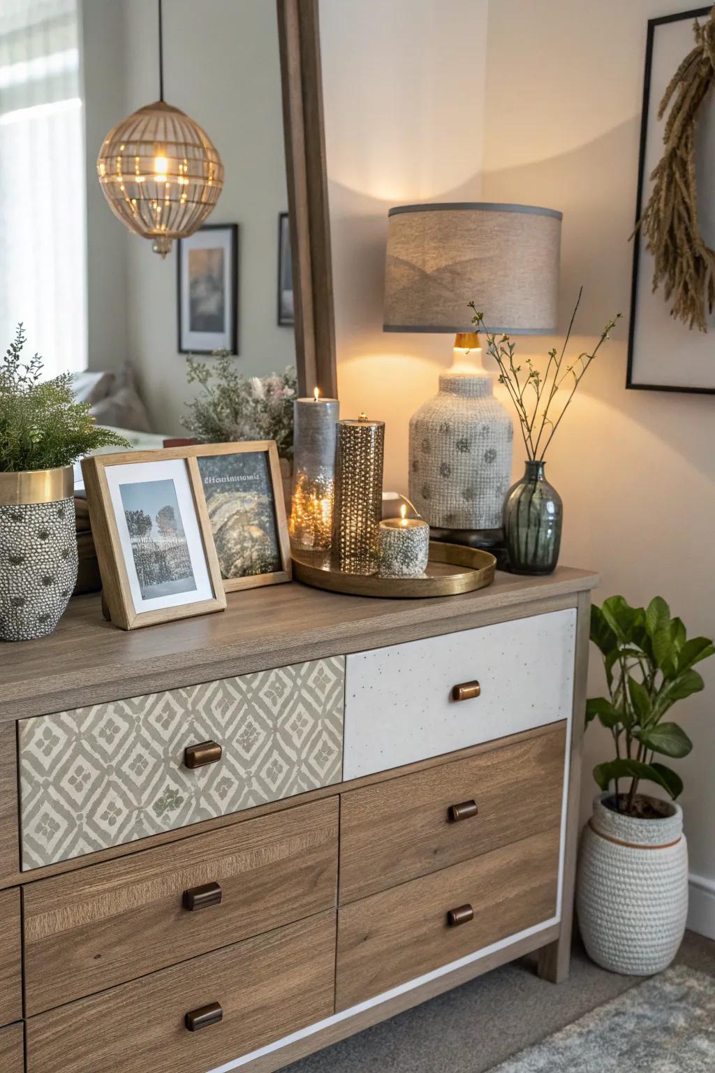 Layering adds texture and visual impact.