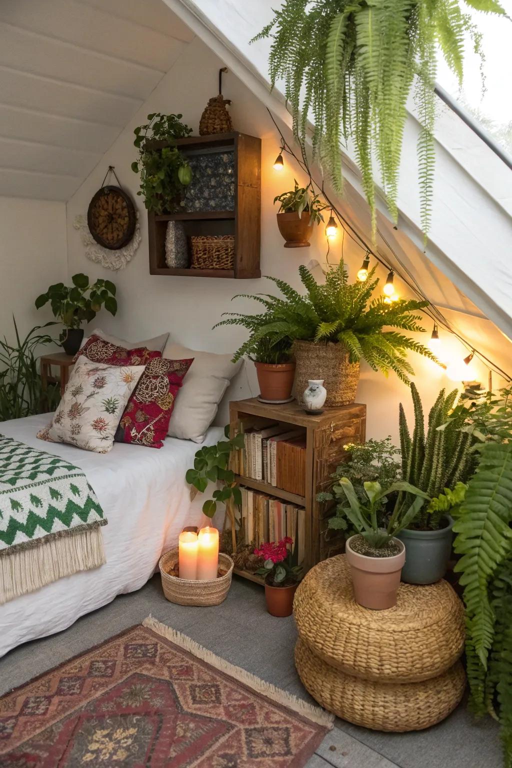 Create a serene escape with an indoor park.