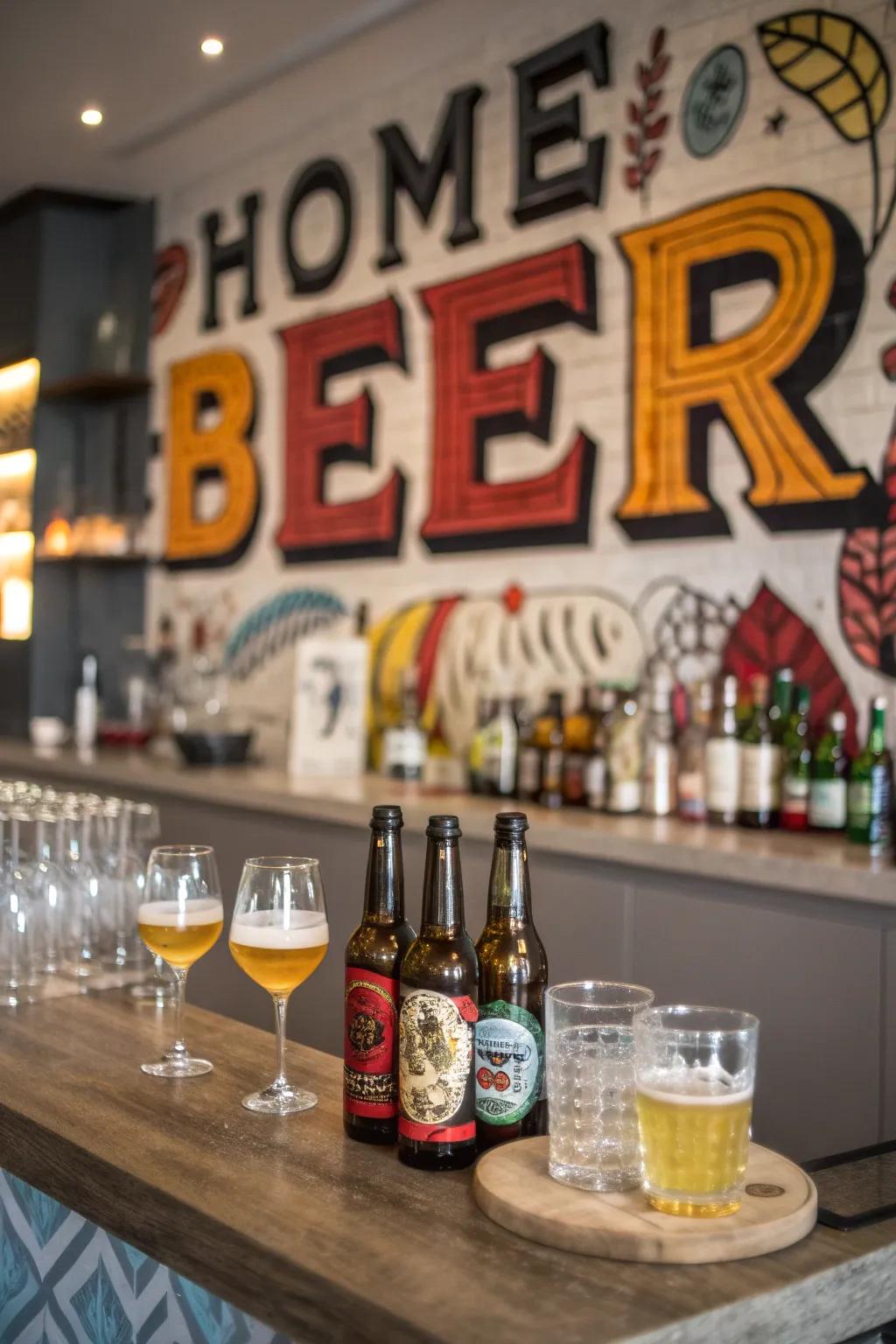Drink typography art makes a bold statement.
