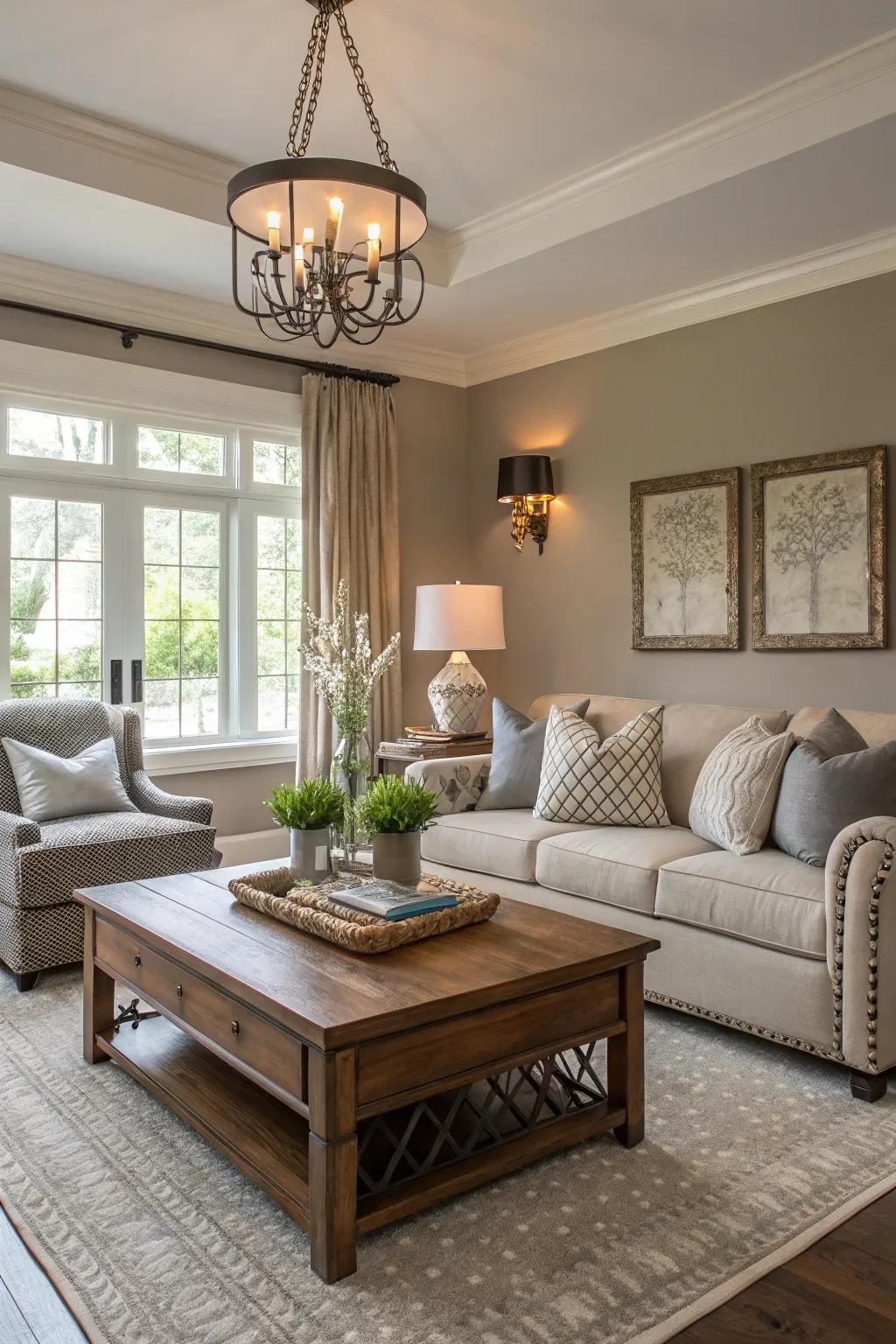 Greige presents a modern and balanced aesthetic