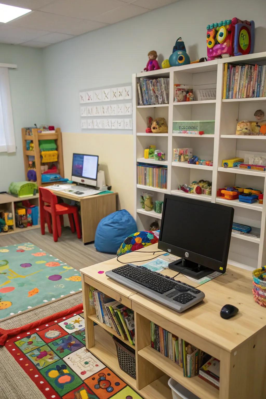 Thoughtfully incorporate technology with a dedicated computer center.