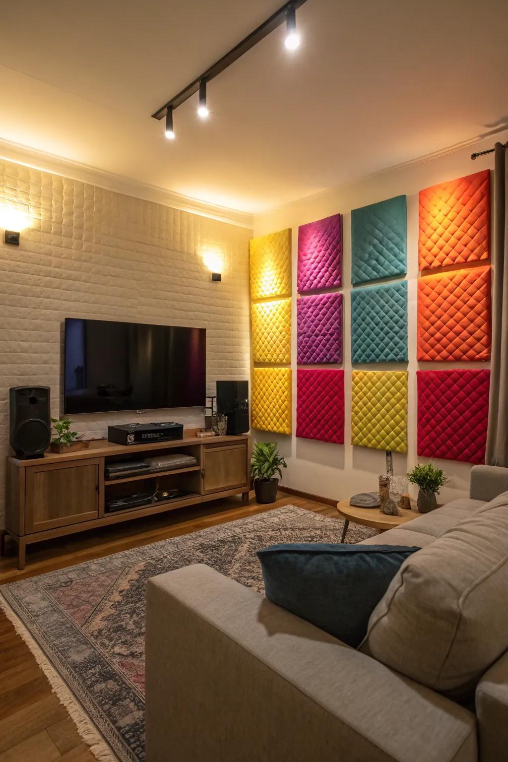 Both sound enhancers and art are acoustic panels.