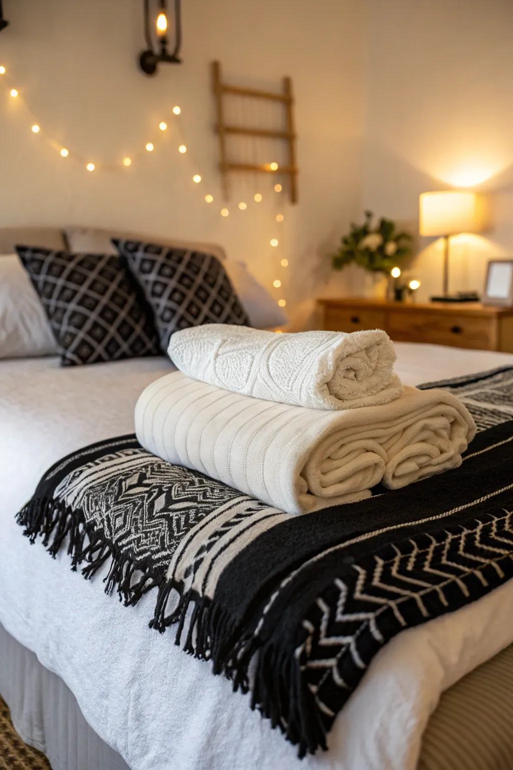 Warm and snug blankets enhance the comfort and look of a room.