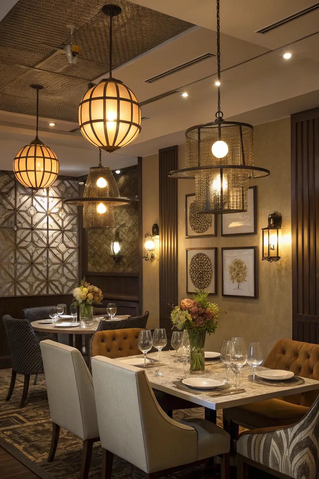Layered illumination creates ambiance.