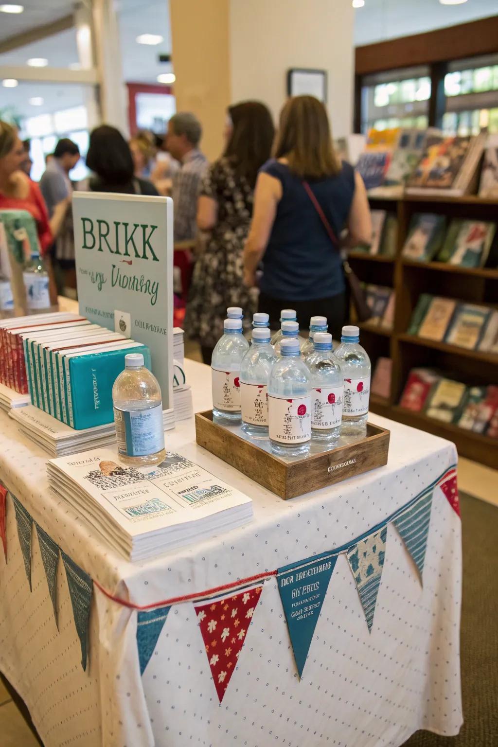 A refreshment point encourages guests to linger.