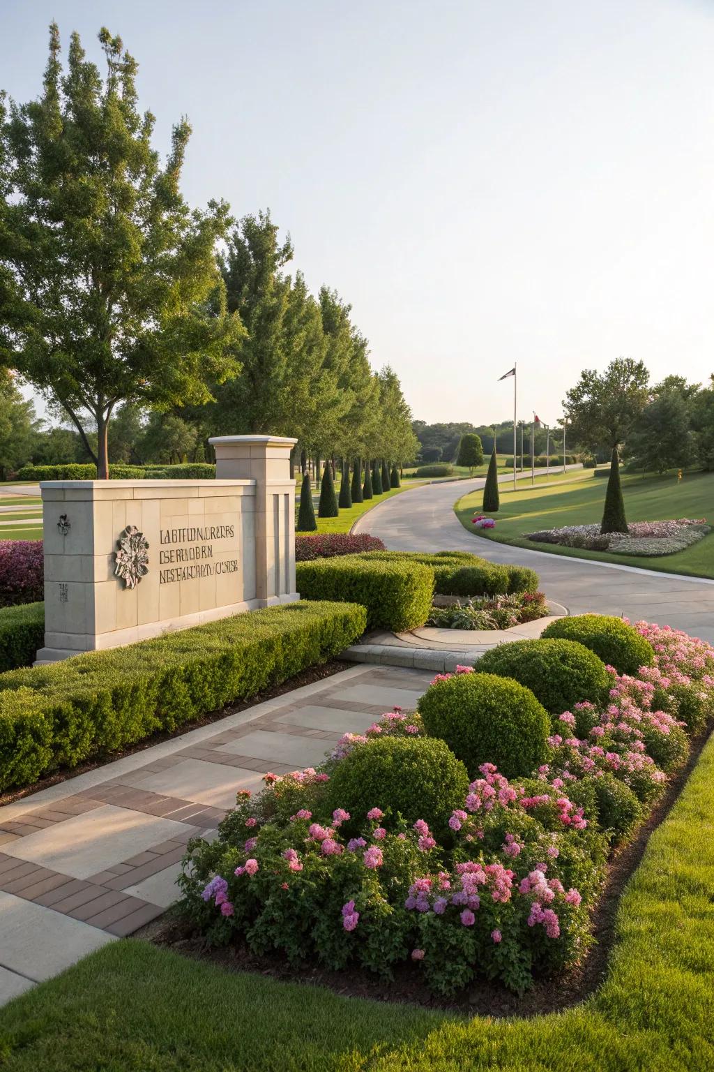 Standing signs provide a timeless and prestigious presence.