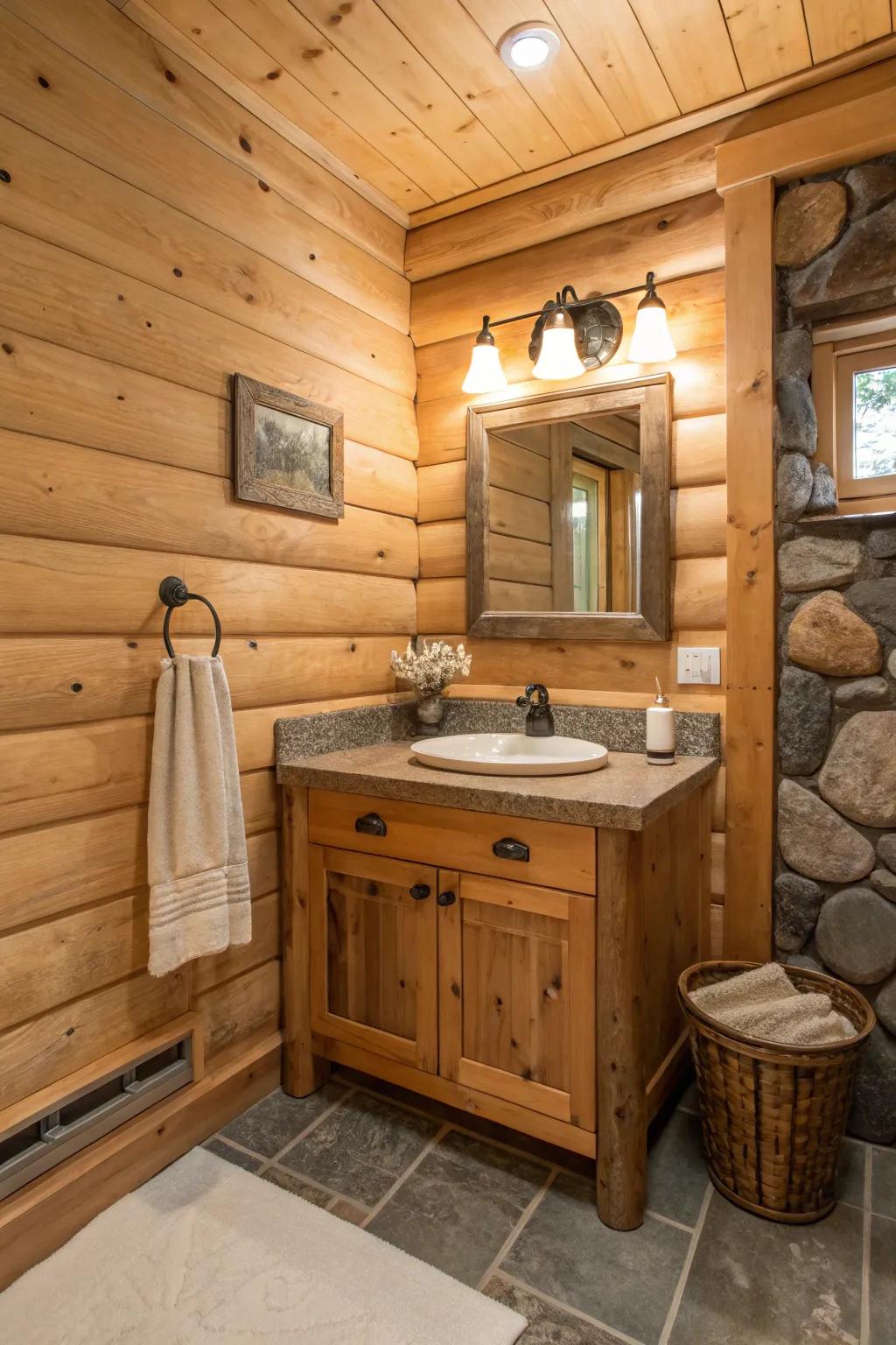 A natural color scheme creates design harmony.