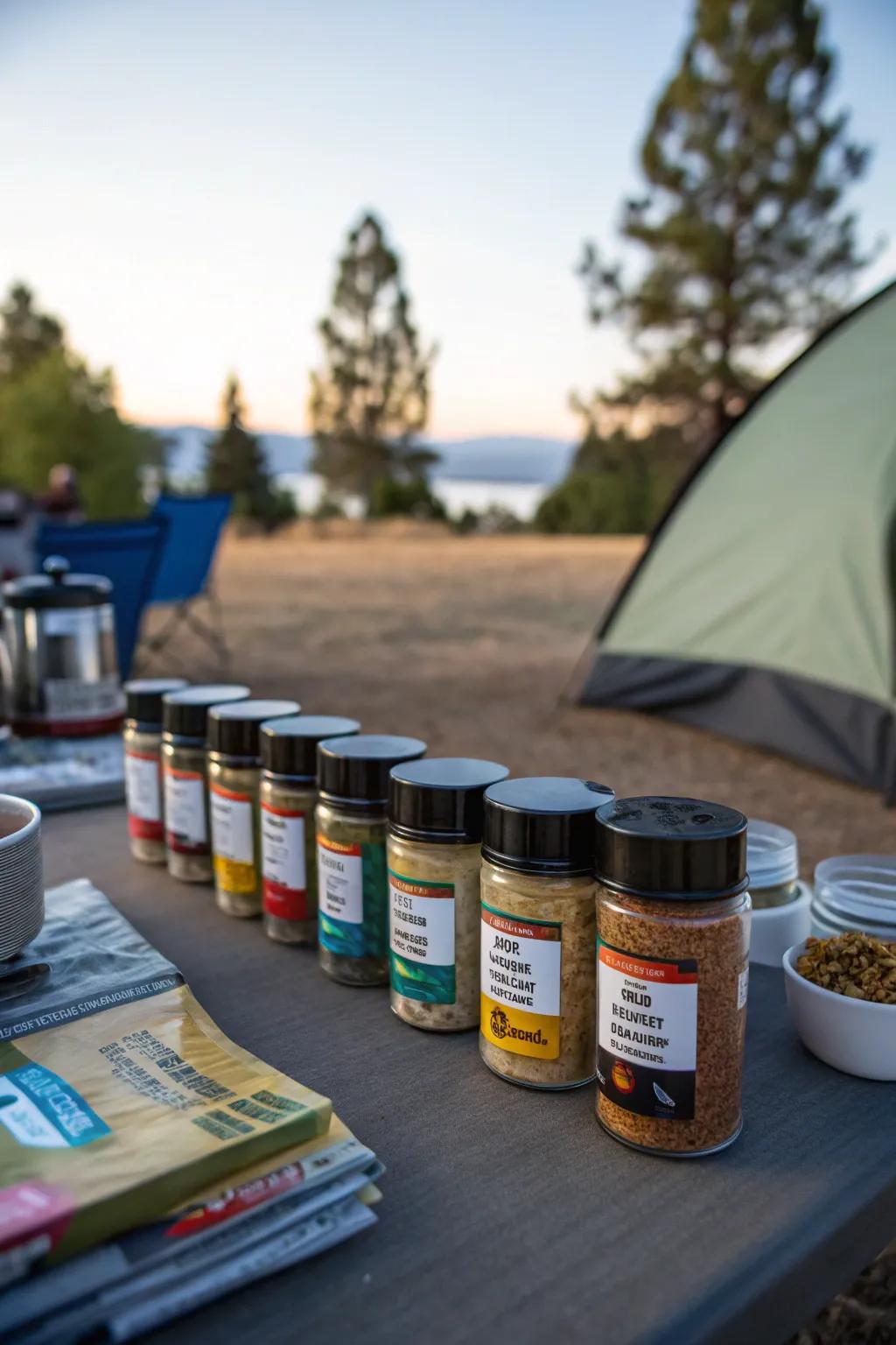 Elevate your meals with a variety of spices and seasonings.