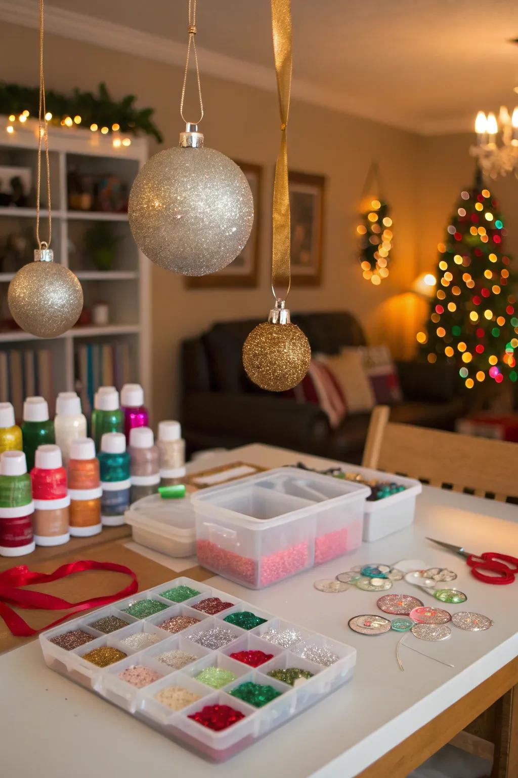 A make-your-own ornament area delivers an entertaining and individualized aspect to your festivity.
