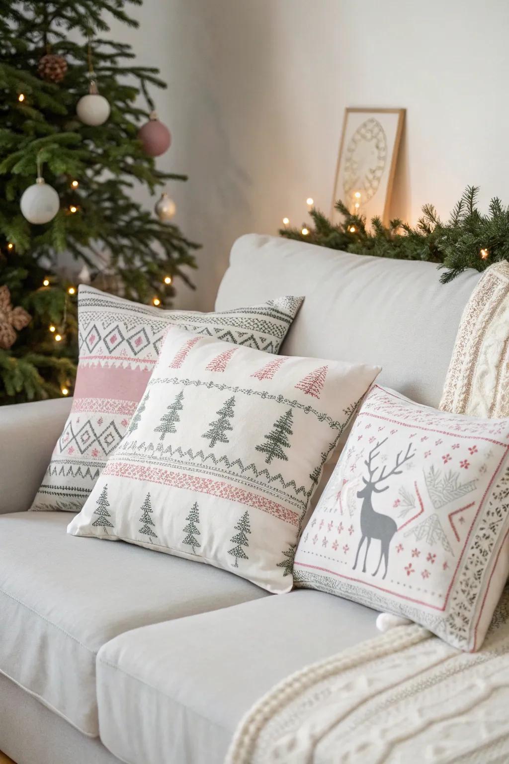 Nordic simplicity bringing serenity to festive decorations.