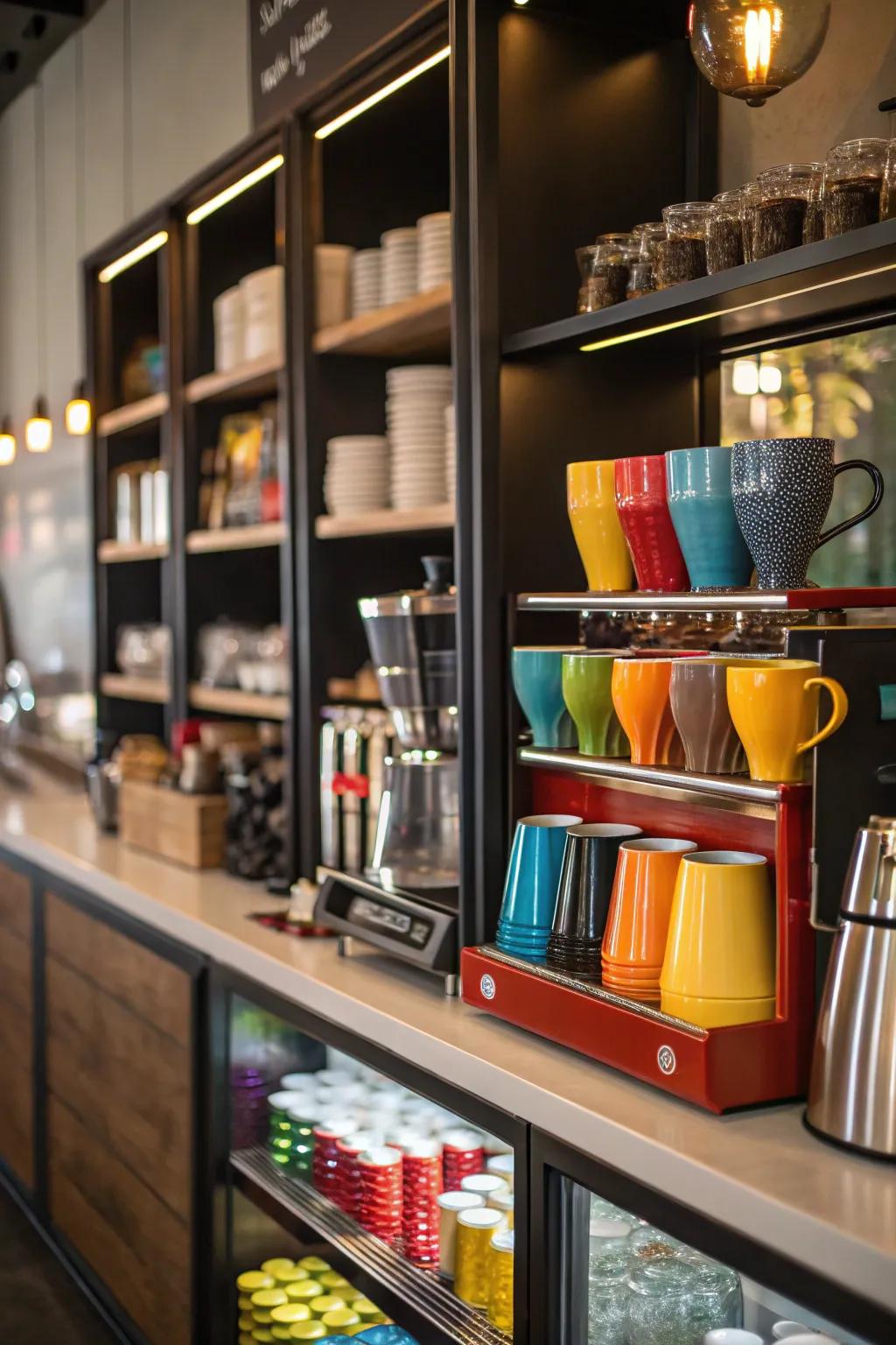 An eclectic display that adds personality and flair.