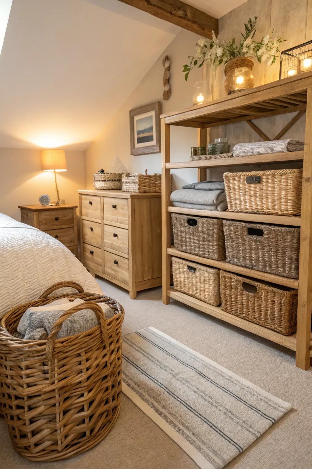 Countryside storage solutions offer practical charm.