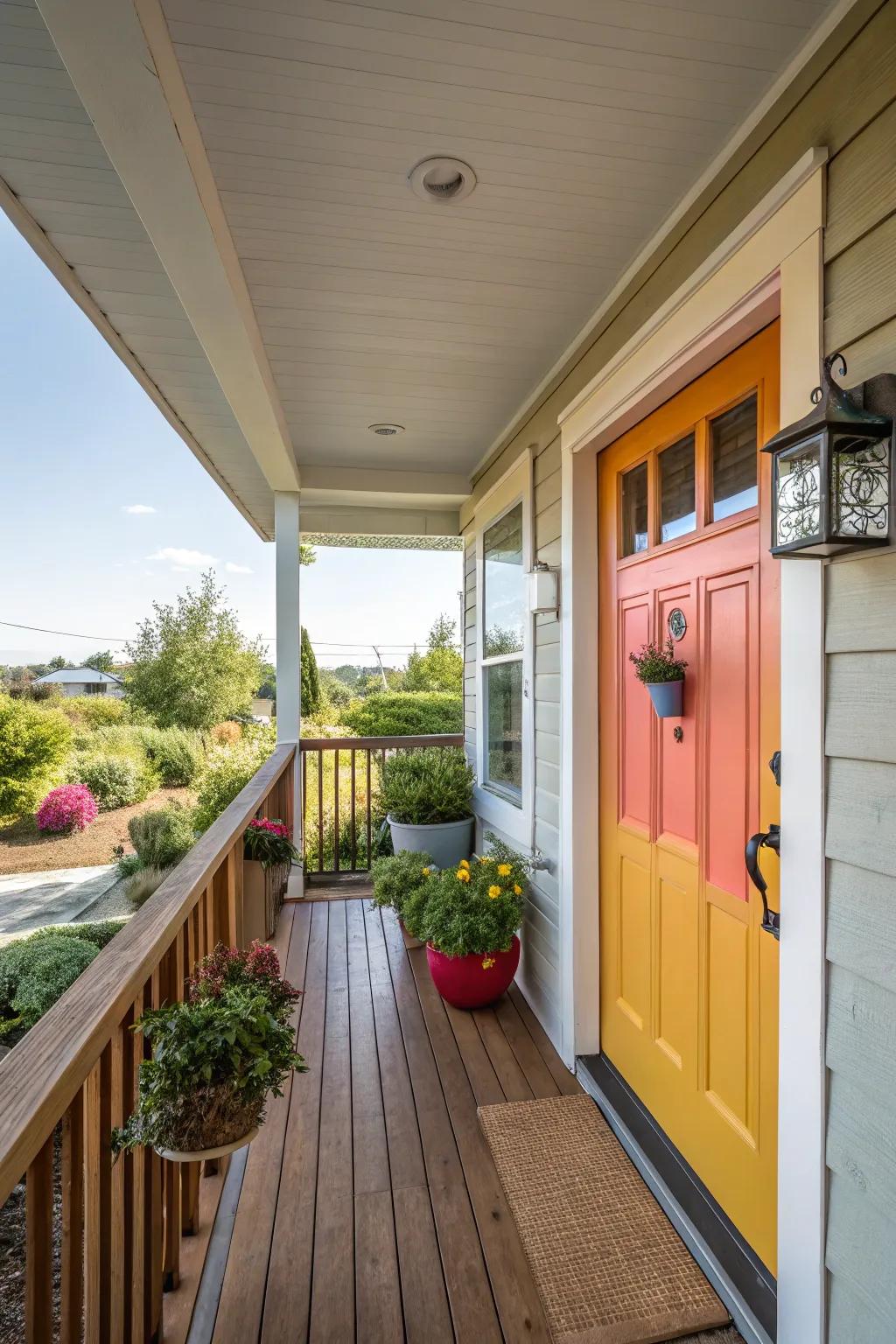 A splash of hue adds vibrancy and personality to your porch.