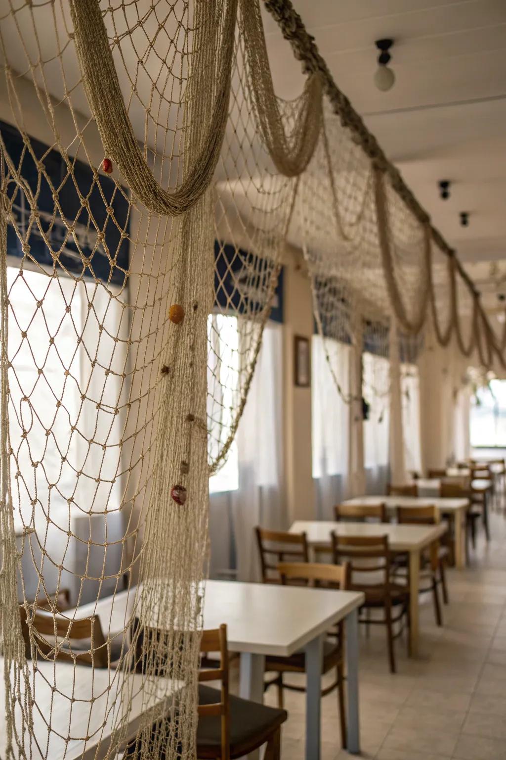 Mesh adds a nautical vibe and texture.