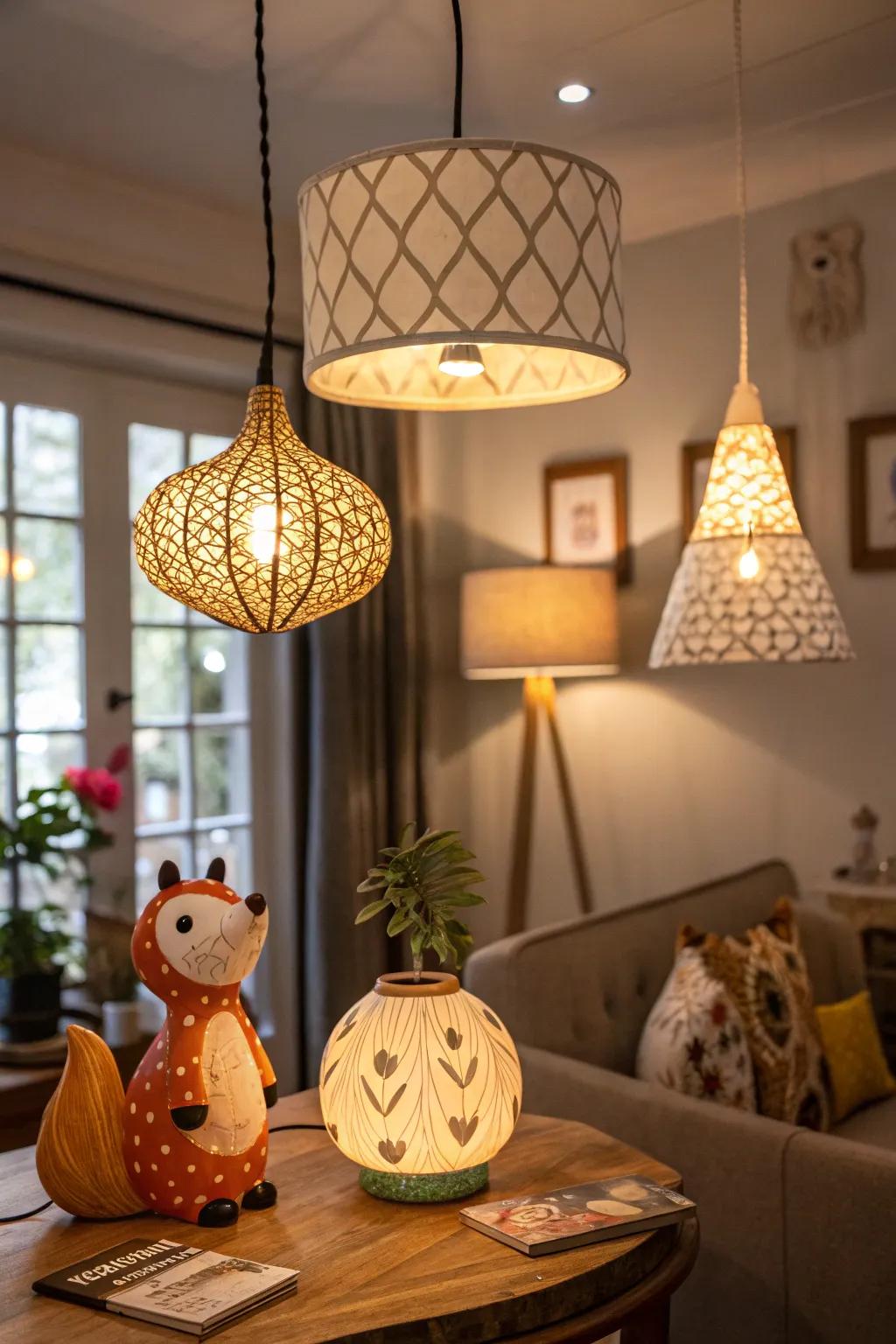Unique lighting features can make a room stand out.