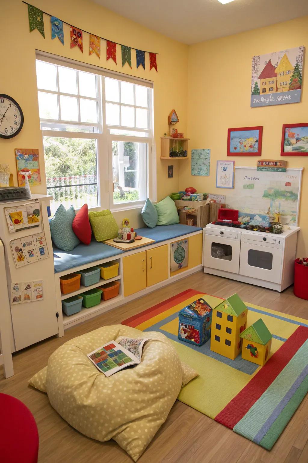 Themed nooks designed for imaginative amusement.