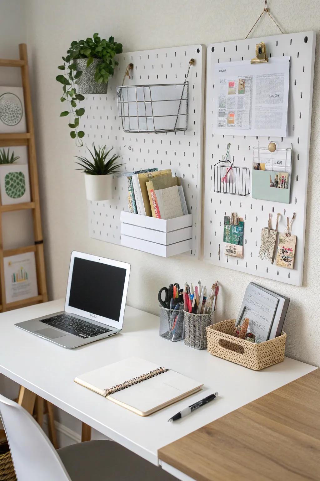 Mounted solutions to free desk space.