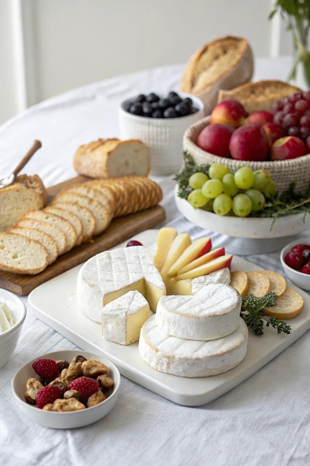 A monochromatic repast display that’s both chic and theme-congruent.