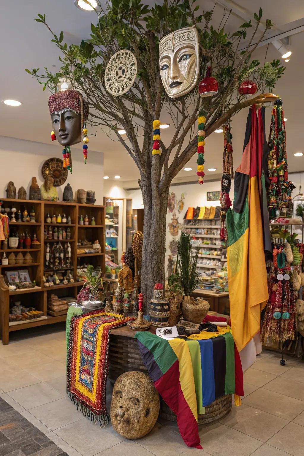 Ethnic aspects enrich your display with diversity.