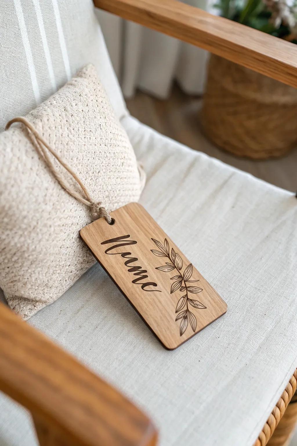 Elevate your baby shower ornamentation using charming wood elements that bring warmth and elegance.