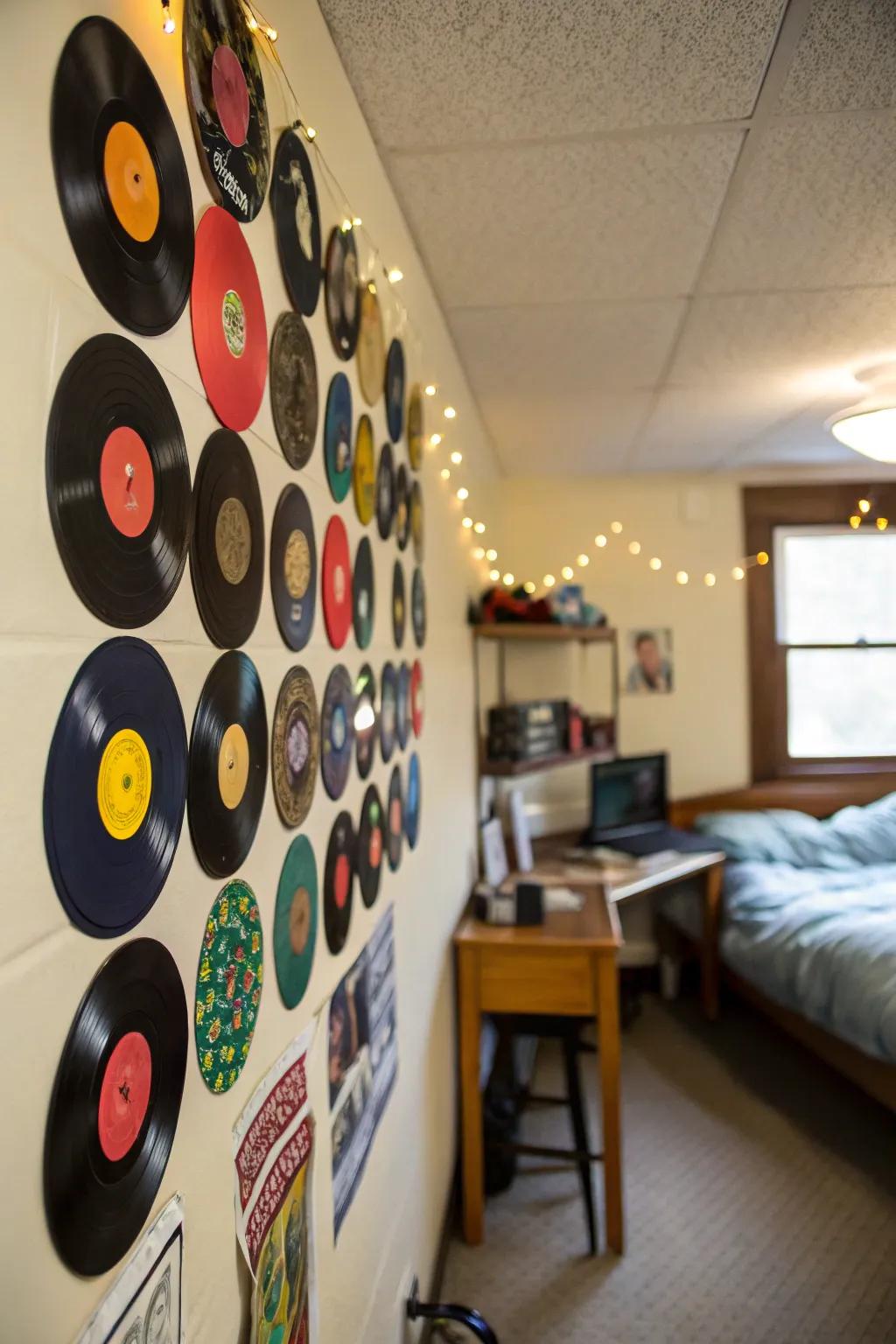 Pressed discs offer an imaginative and vintage art choice for your walls.