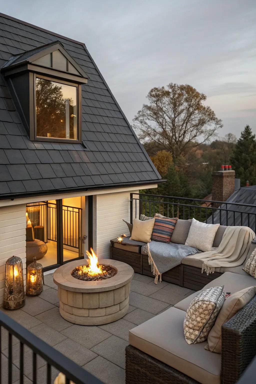A fire hollow transmutes your zone into a year-round retreat.